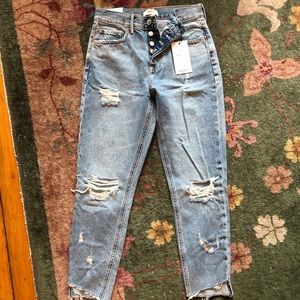 Ripped boyfriend jeans